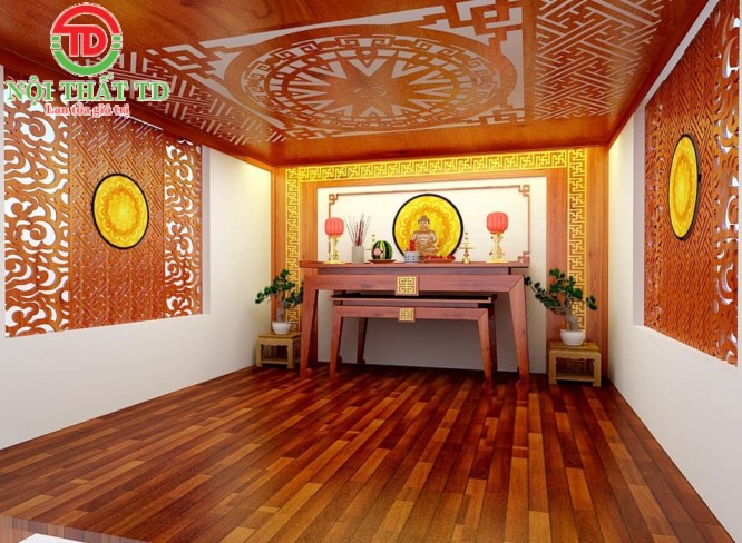 Thi công lắp đặt vách thờ và ban thờ cho chị Hương Vilaco - An Dương - Hải Phòng