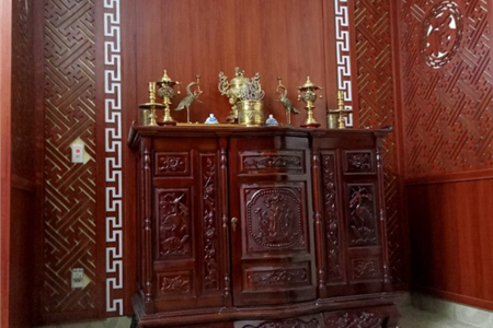 Thiết kế thi công phòng thờ khách hàng An Tràng - An Dương - Hải Phòng