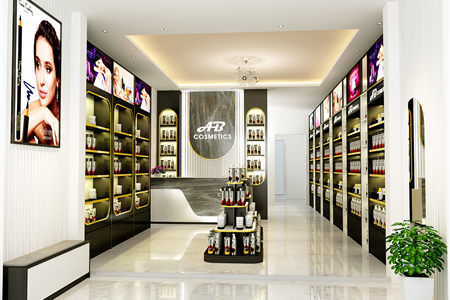 Thiết kế thi công nội thất shop mỹ phẩm đẹp tại Bắc Ninh